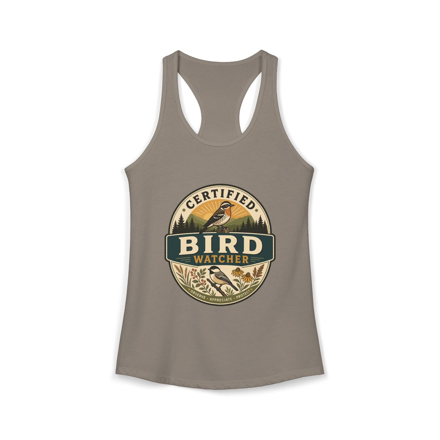 Certified Bird Watcher - Women's Racerback Tank