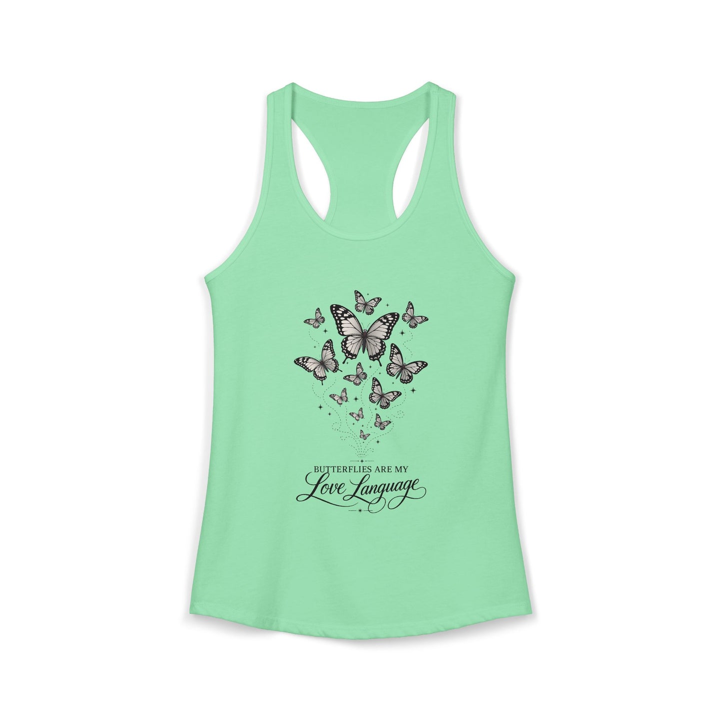 Butterflies are My Love Language Women's Racerback Tank