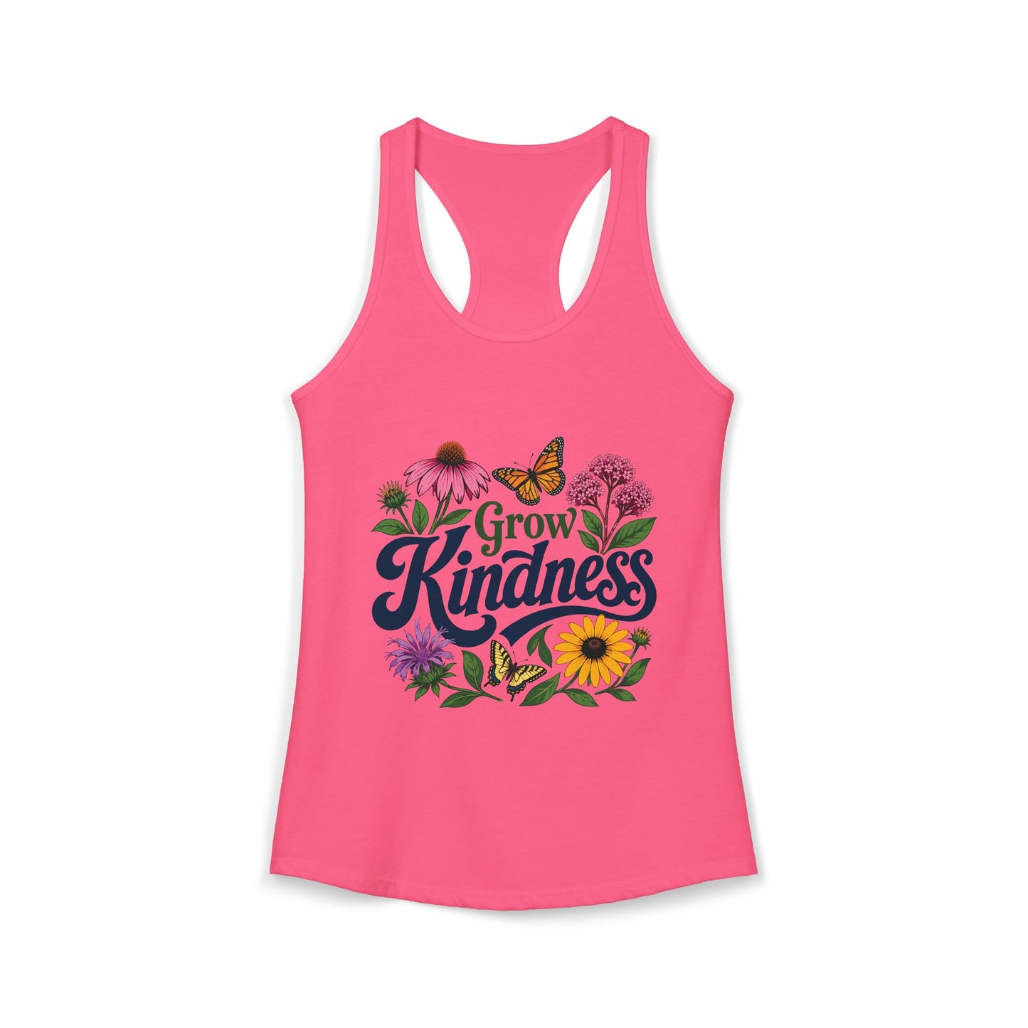 Grow Kindness Floral - Women's Racerback Tank