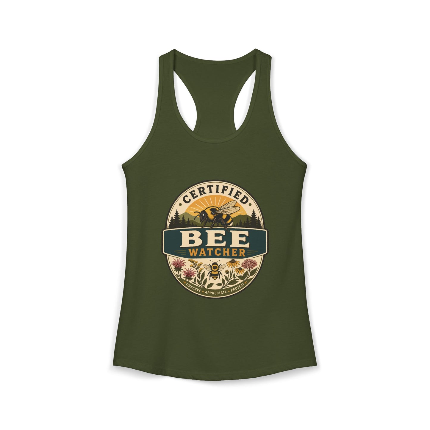 Certified Bee Watcher - Women's  Racerback Tank