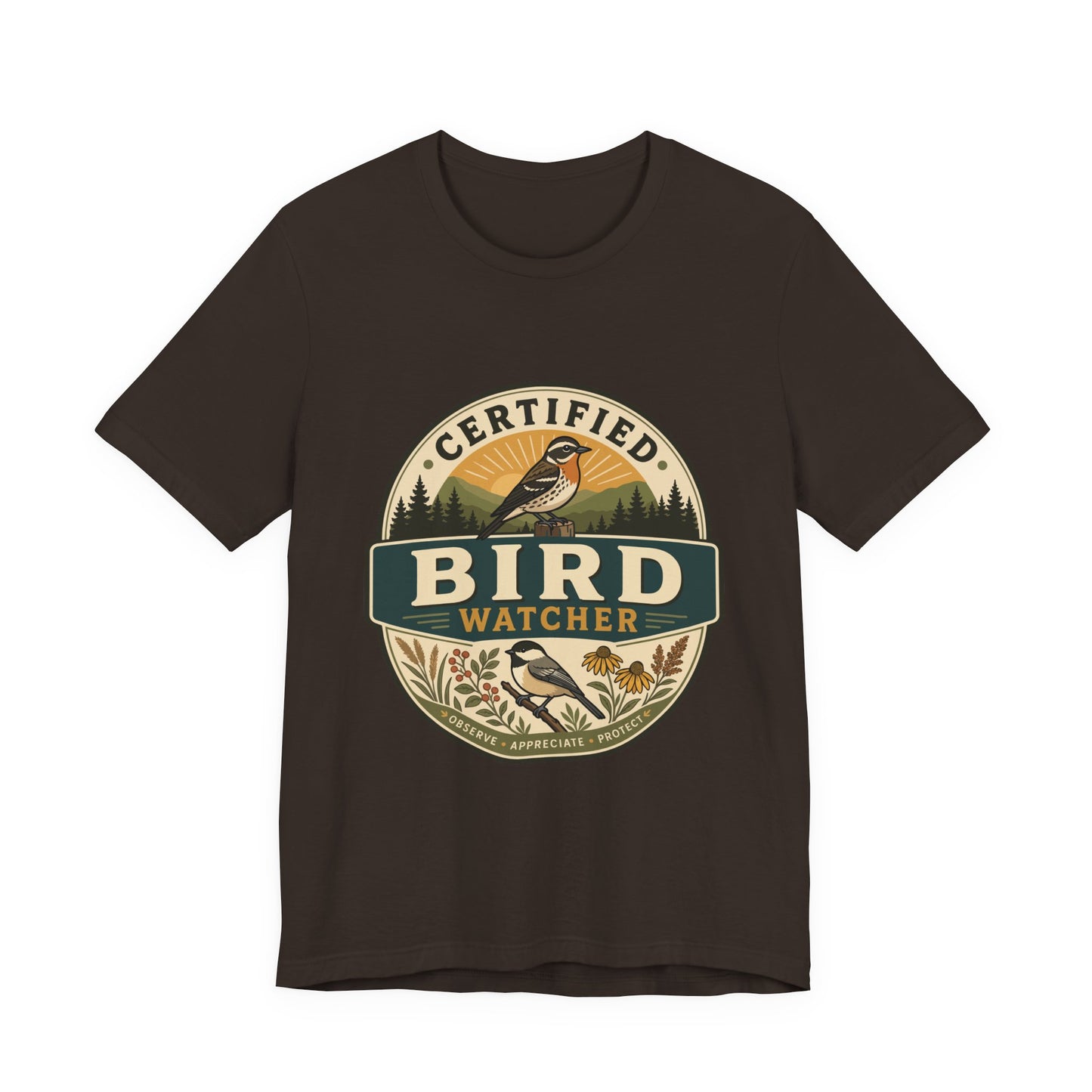 Certified Bird Watcher T-Shirt — Vintage Nature Birding Tee