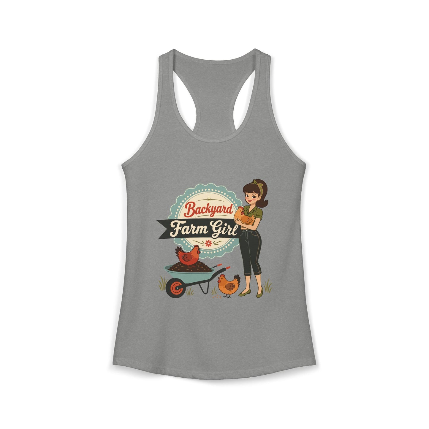 Backyard Farmgirl  - Women's Racerback Tank