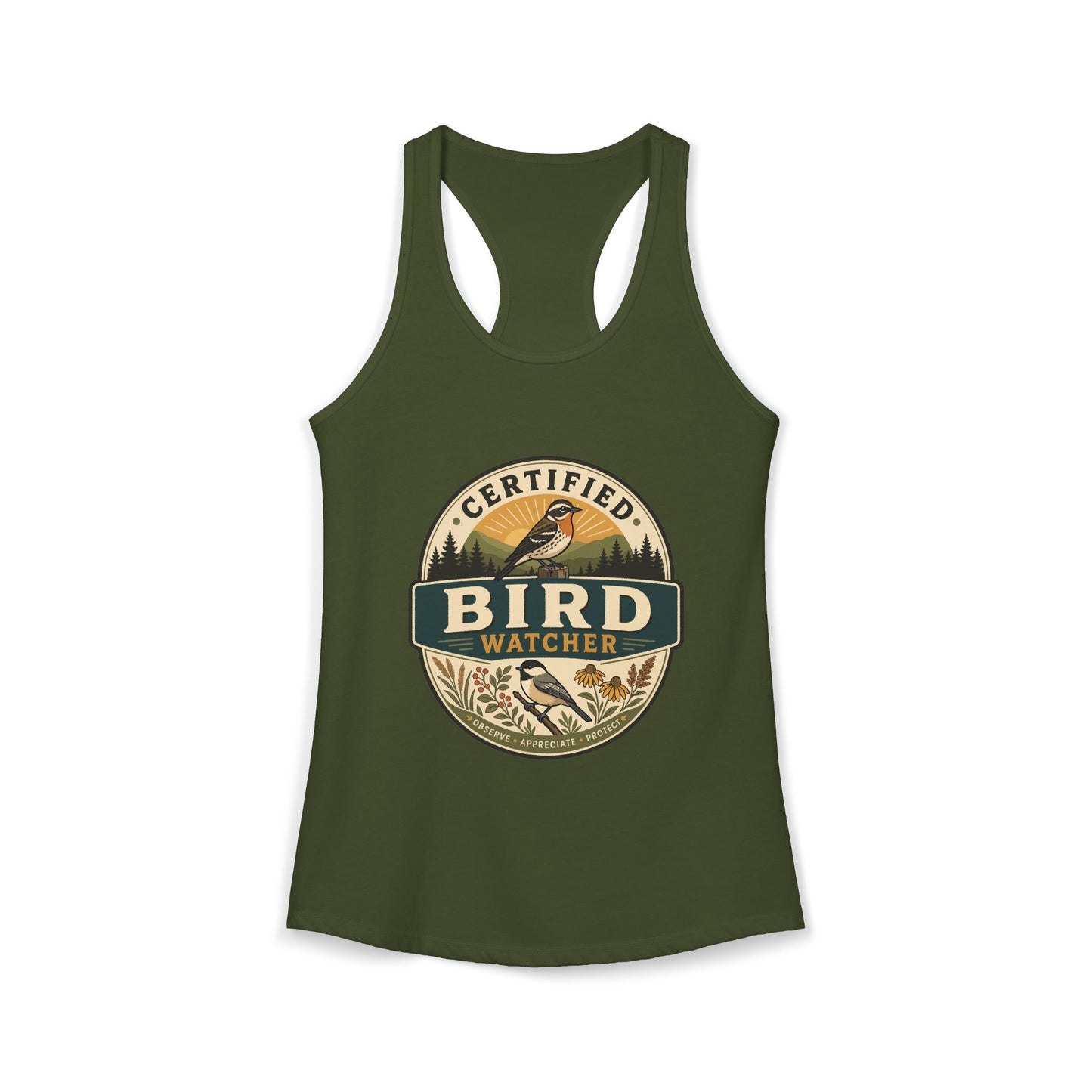 Certified Bird Watcher - Women's Racerback Tank