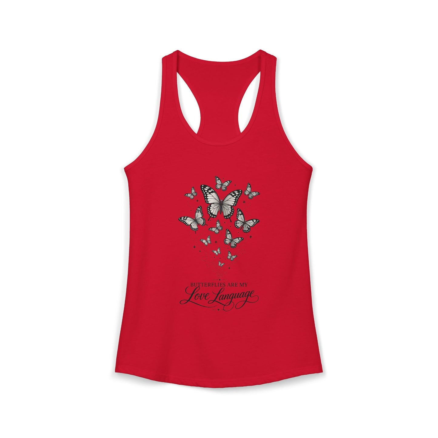Butterflies are My Love Language Women's Racerback Tank