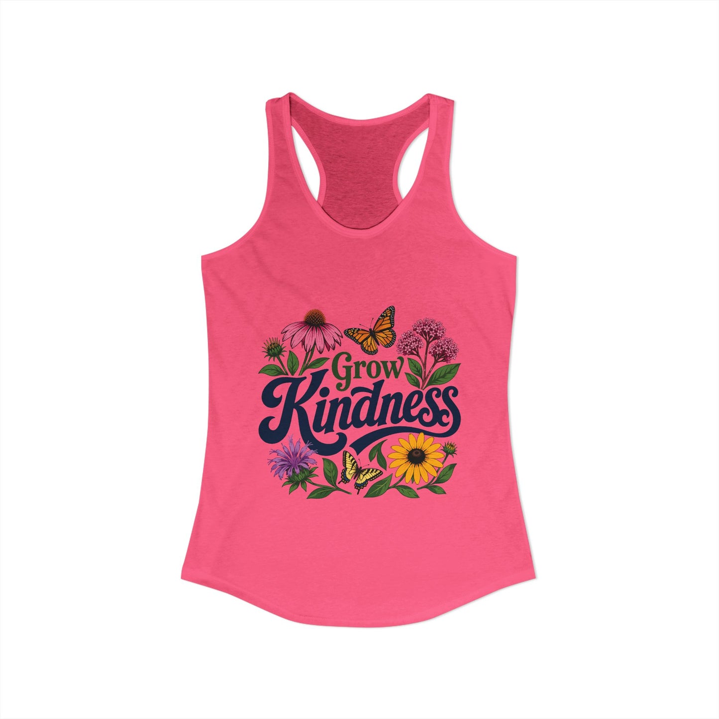 Grow Kindness Floral - Women's Racerback Tank