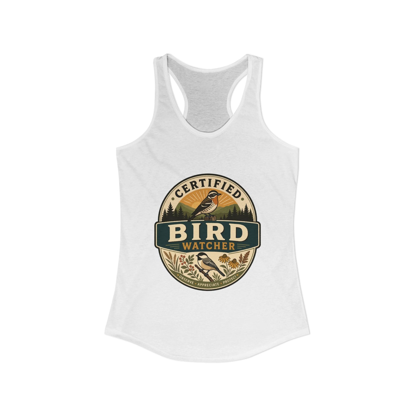 Certified Bird Watcher - Women's Racerback Tank