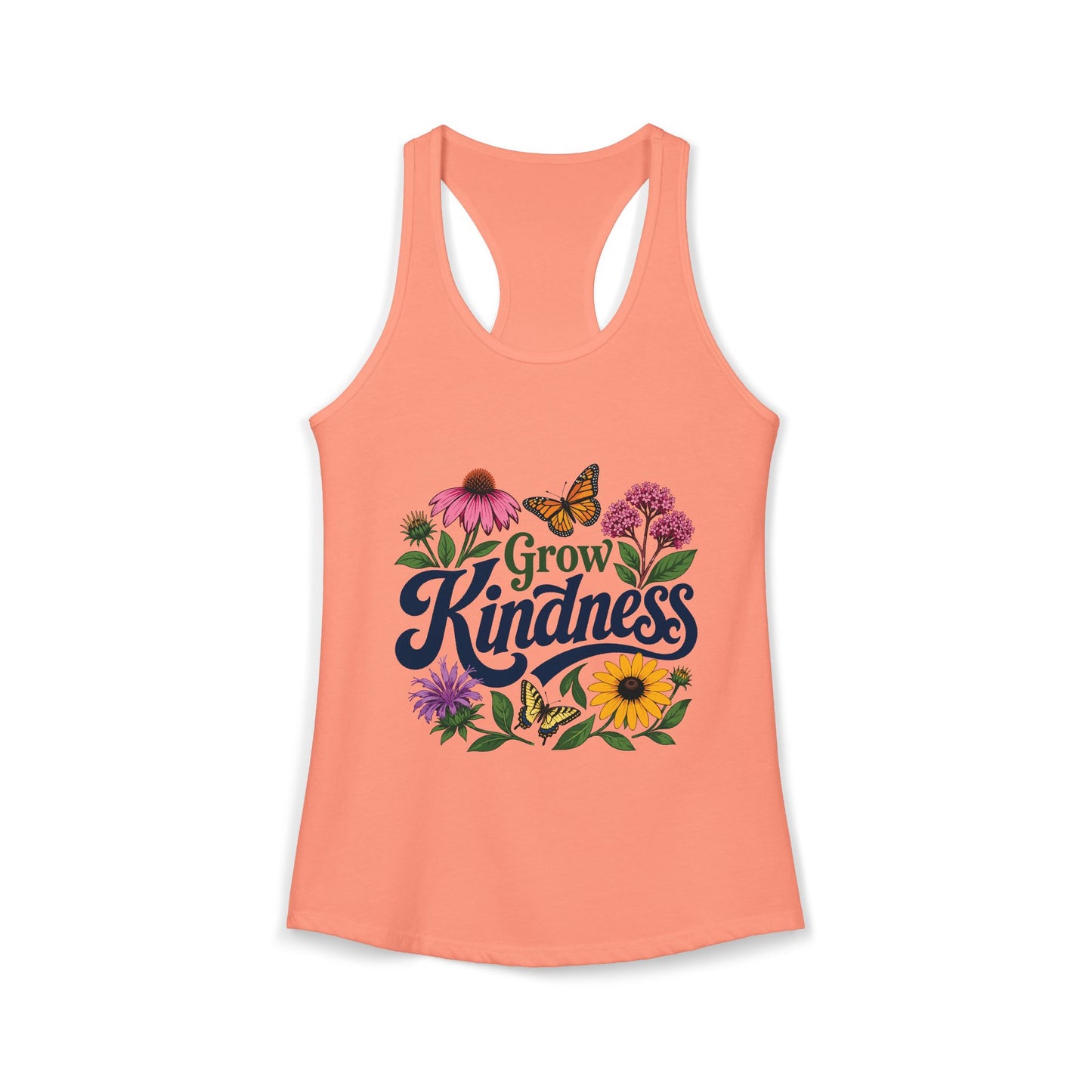 Grow Kindness Floral - Women's Racerback Tank