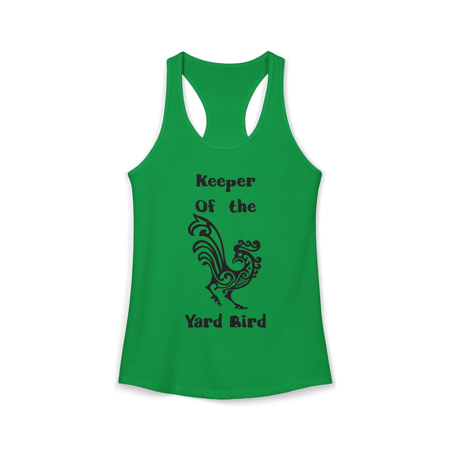 Keeper of the Yard Bird Rustic Women's Racerback Tank