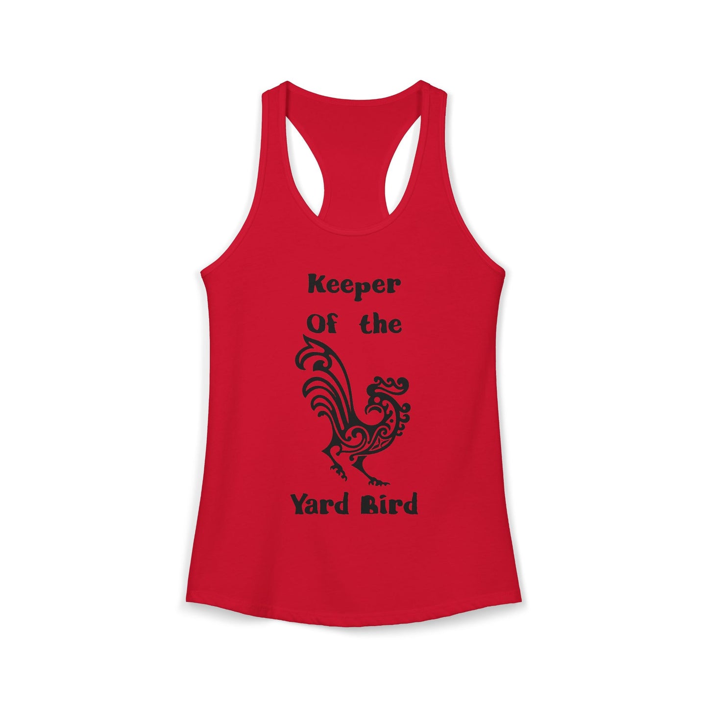 Keeper of the Yard Bird Rustic Women's Racerback Tank