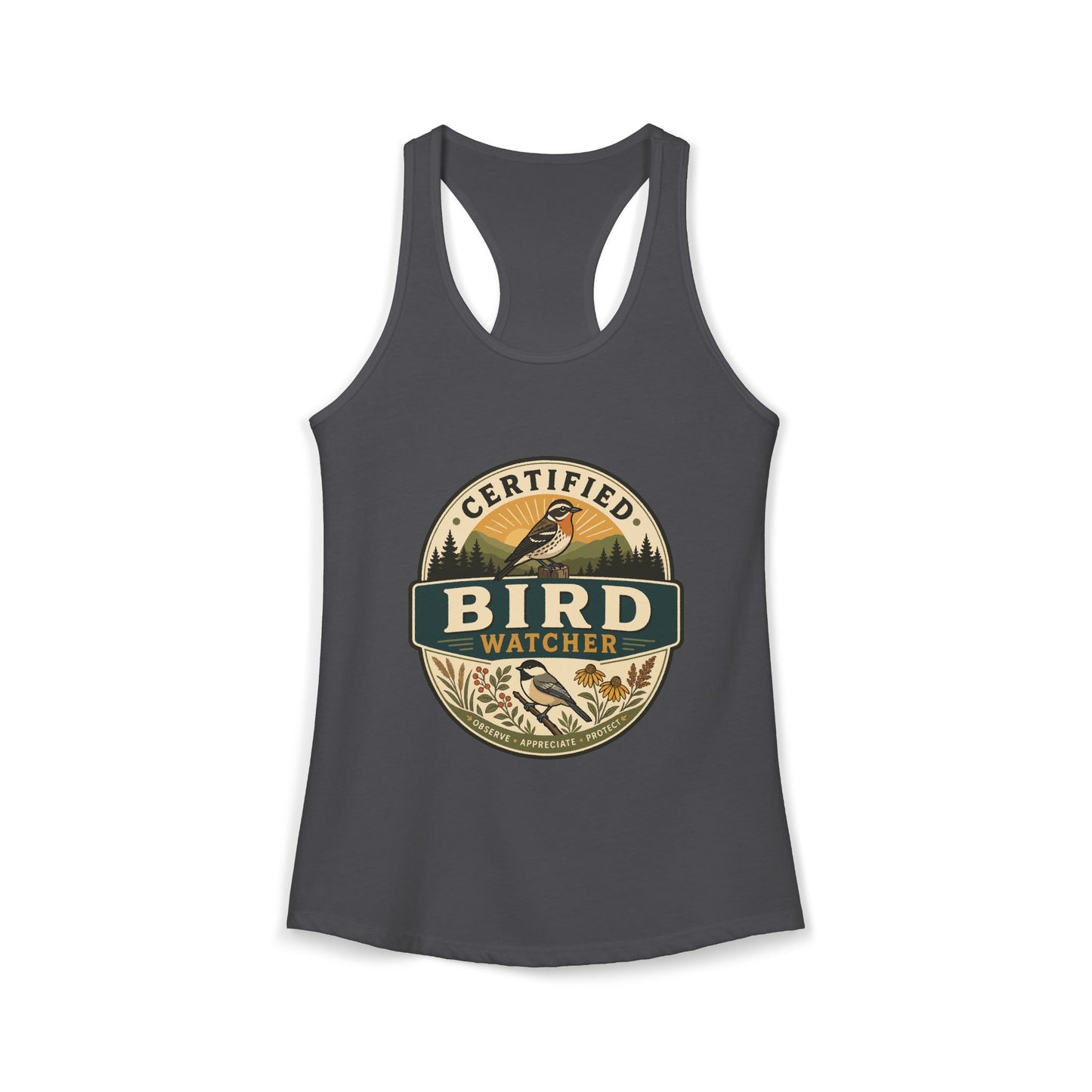 Certified Bird Watcher - Women's Racerback Tank