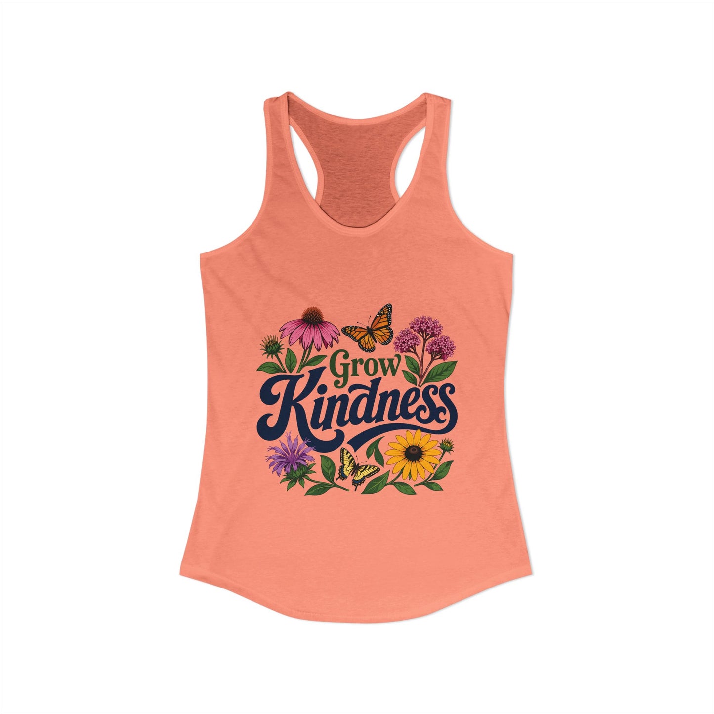 Grow Kindness Floral - Women's Racerback Tank