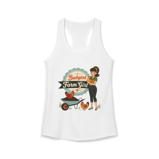 Backyard Farmgirl  - Women's Racerback Tank