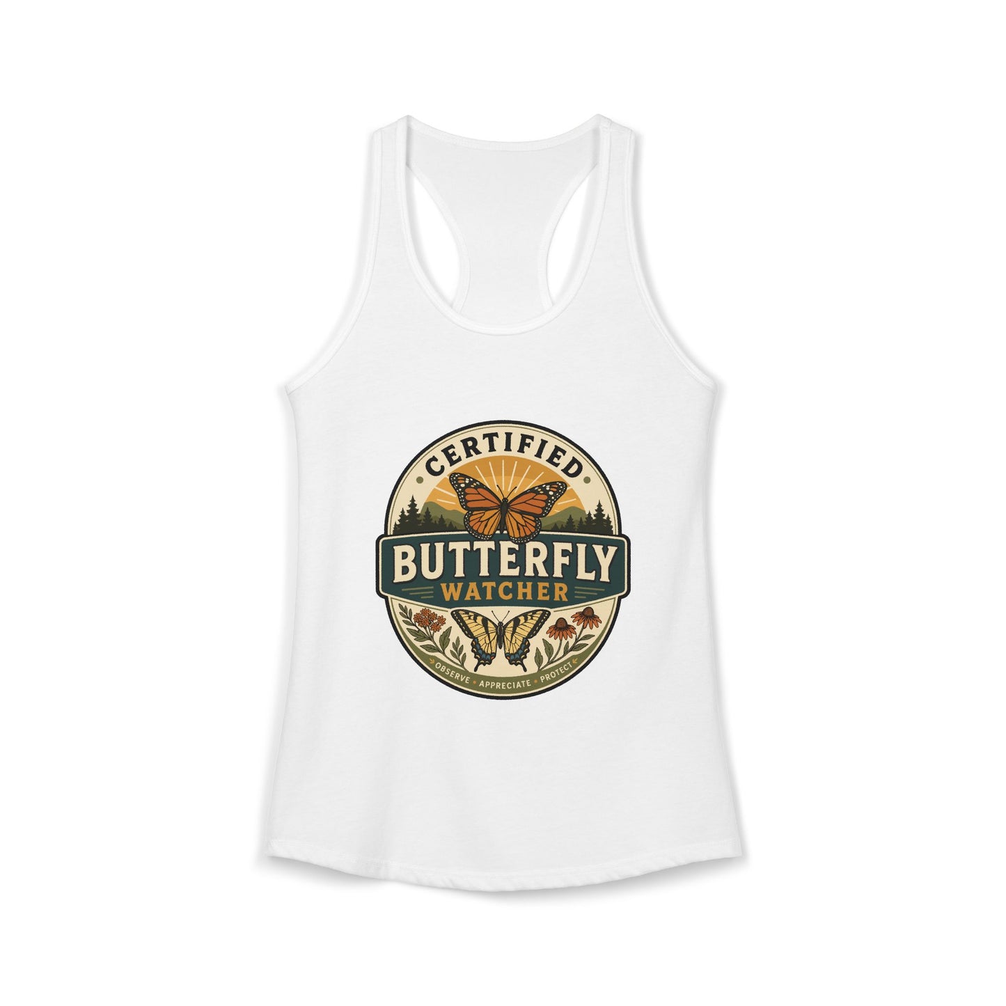 Certified Butterfly Watcher - Women's Racerback Tank