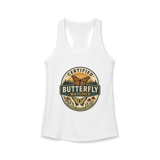 Certified Butterfly Watcher - Women's Racerback Tank