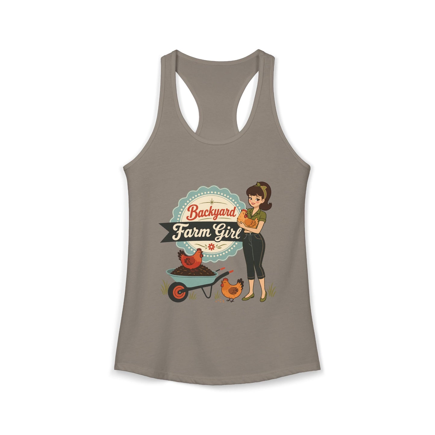 Backyard Farmgirl  - Women's Racerback Tank