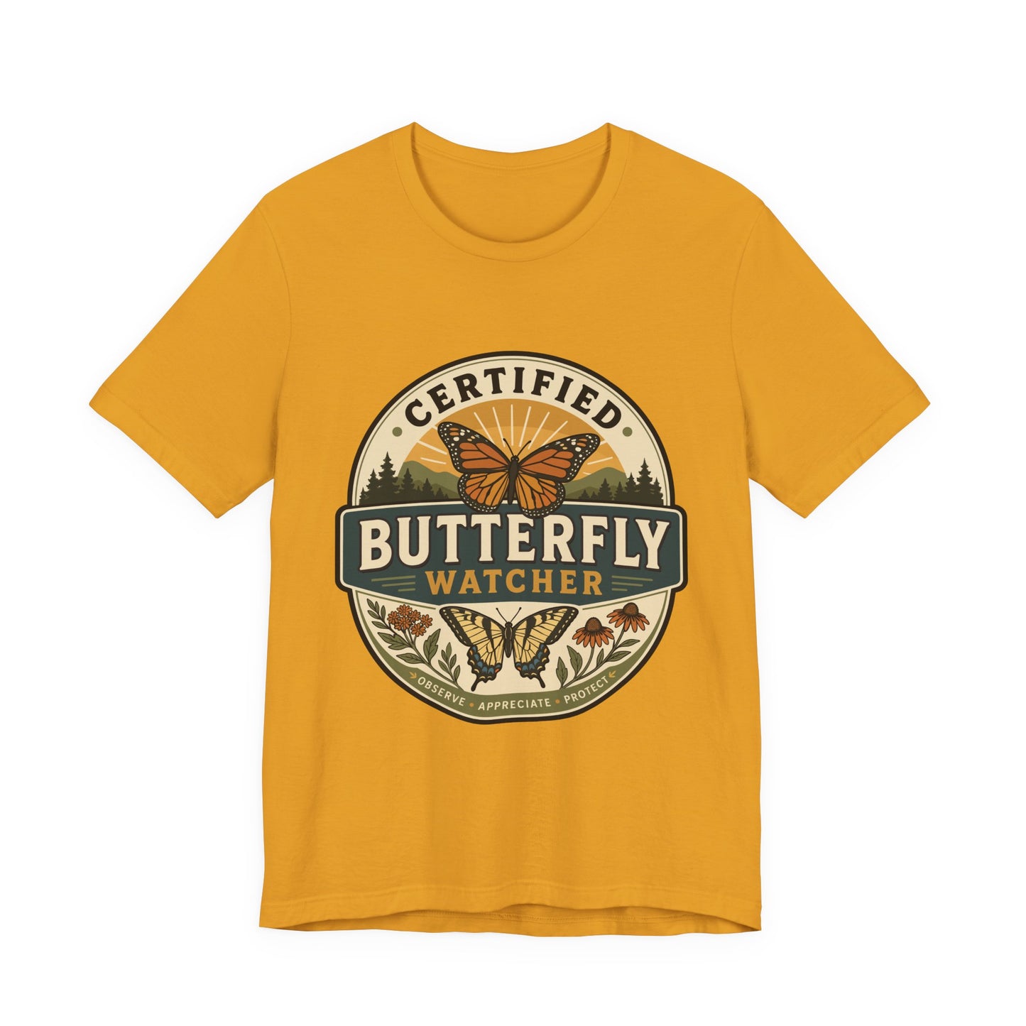 Certified Butterfly Watcher T-Shirt — Butterfly Watching Graphic Tee