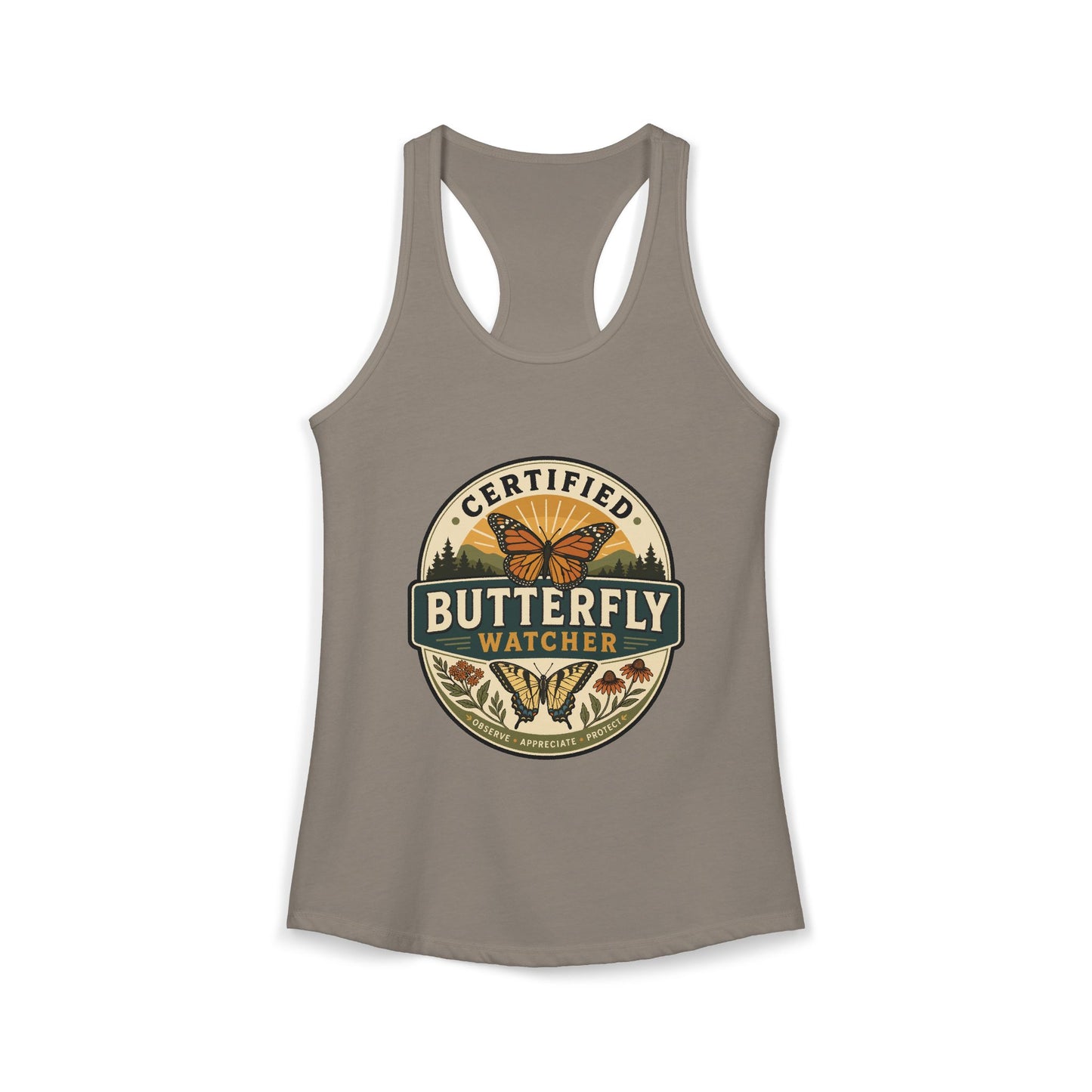 Certified Butterfly Watcher - Women's Racerback Tank