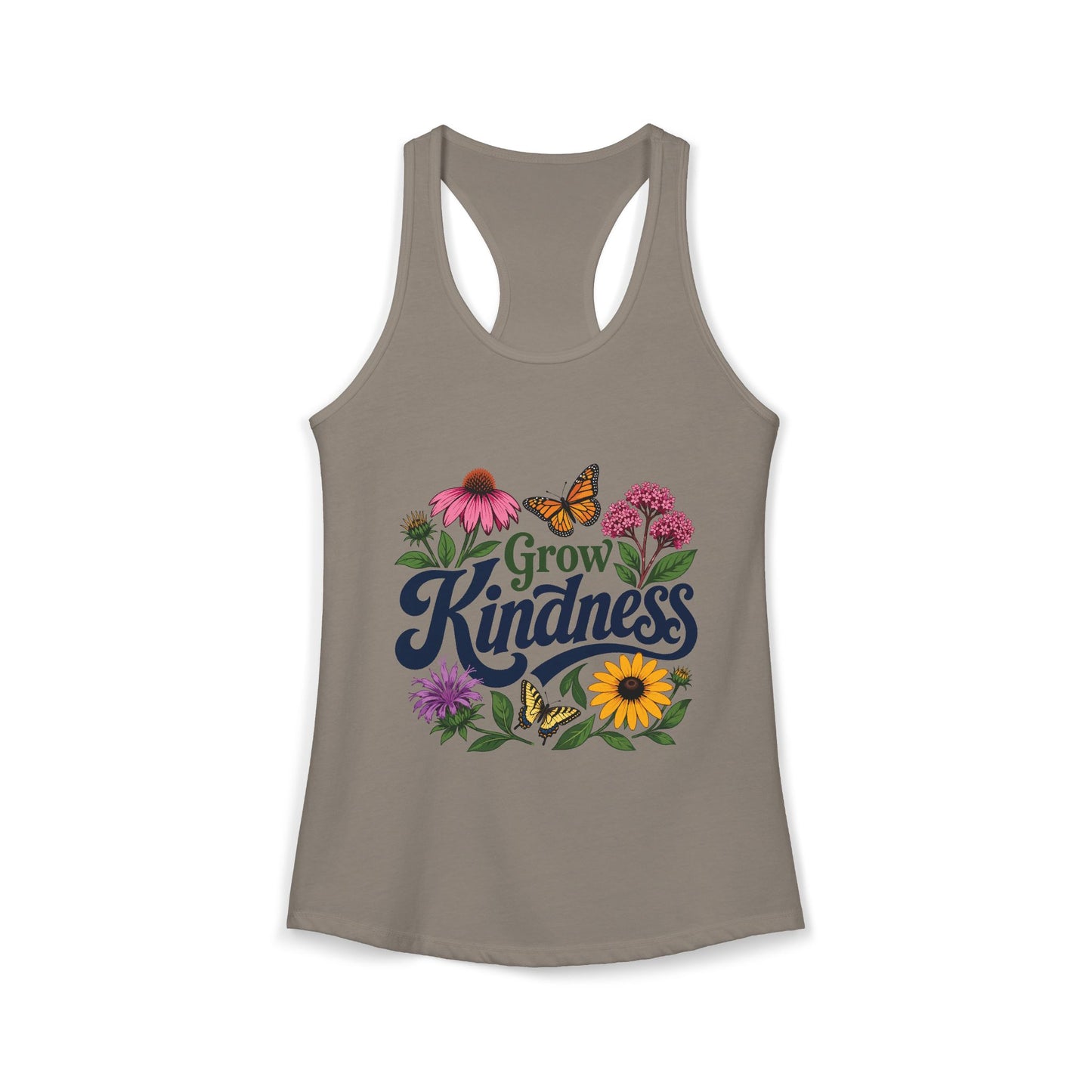 Grow Kindness Floral - Women's Racerback Tank