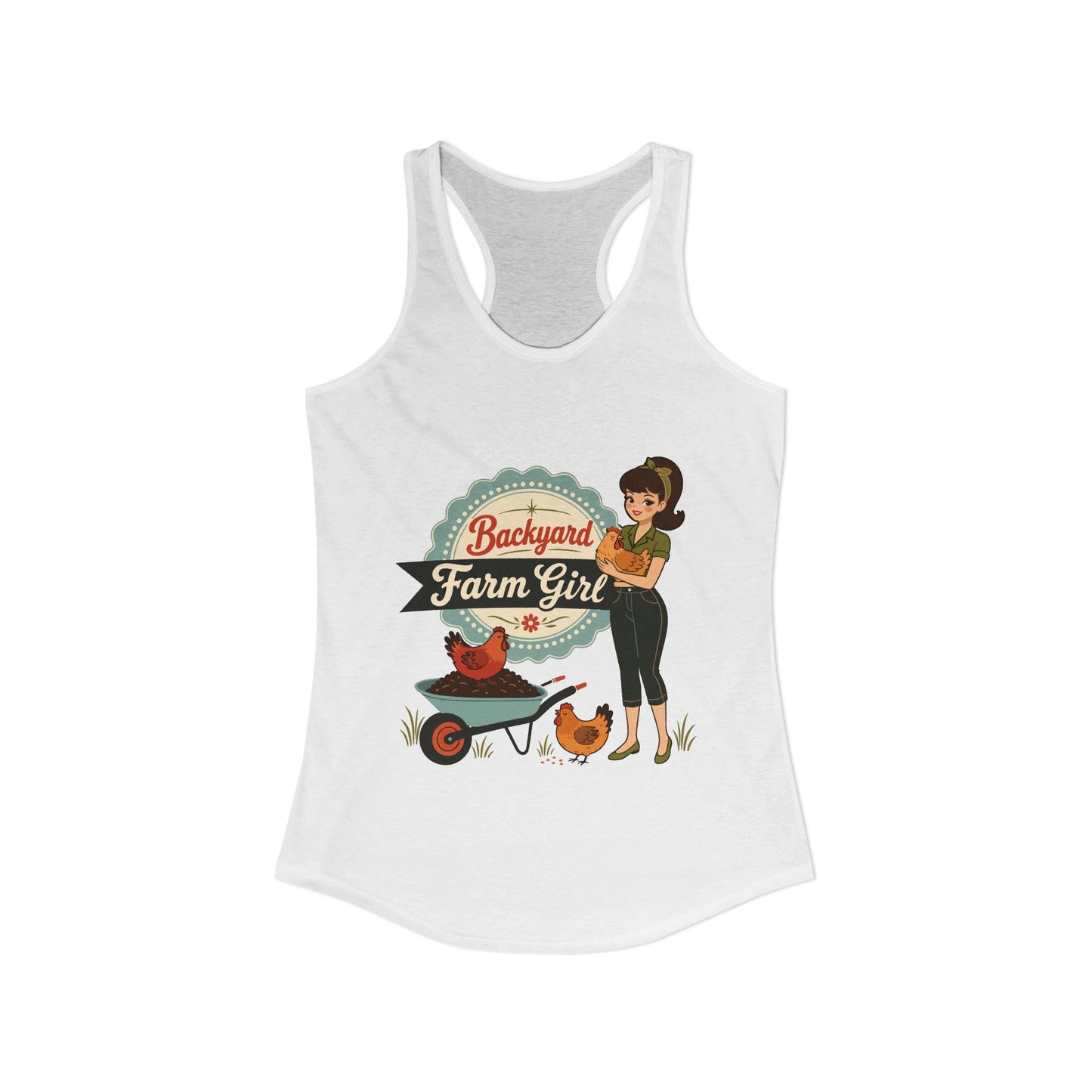 Backyard Farmgirl  - Women's Racerback Tank