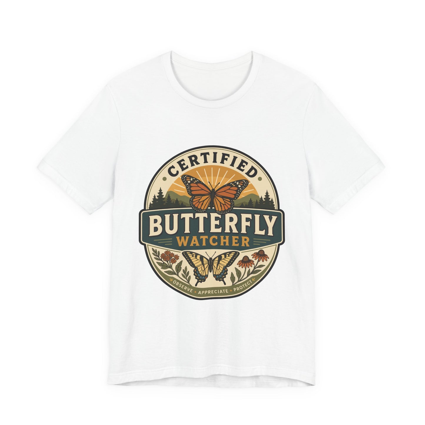 Certified Butterfly Watcher T-Shirt — Butterfly Watching Graphic Tee