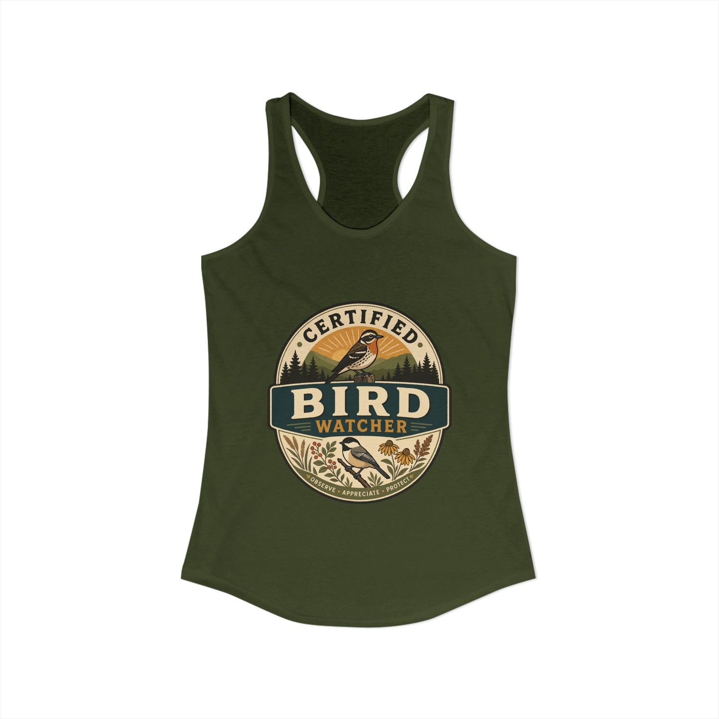 Certified Bird Watcher - Women's Racerback Tank