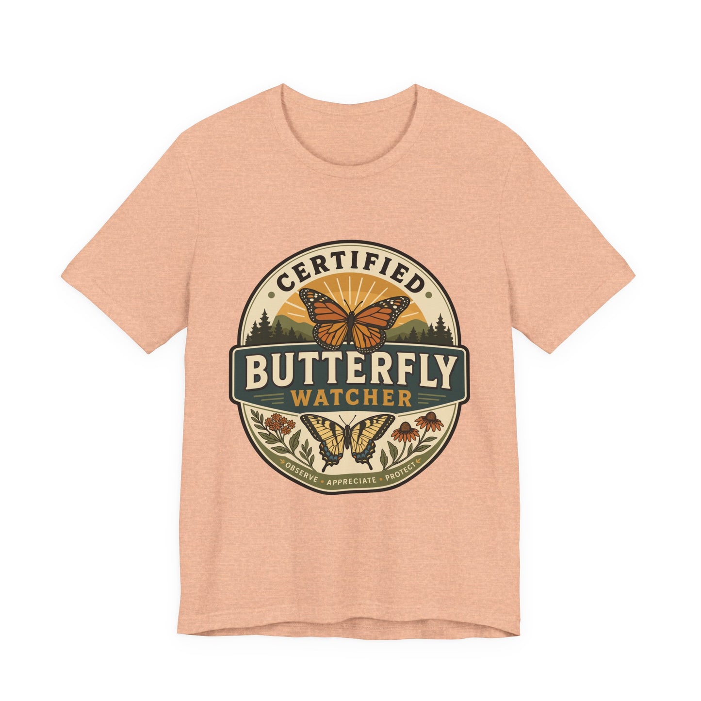 Certified Butterfly Watcher T-Shirt — Butterfly Watching Graphic Tee