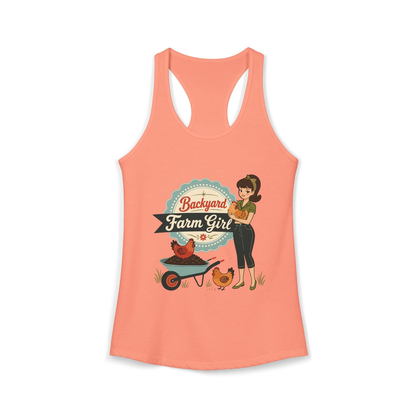 Backyard Farmgirl  - Women's Racerback Tank