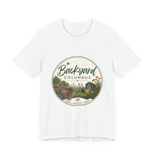Backyard Columbus T‑Shirt — Scenic Garden City Skyline Tee