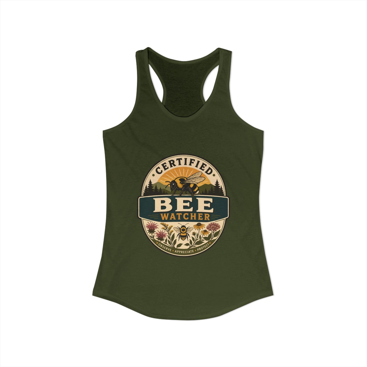 Certified Bee Watcher - Women's  Racerback Tank