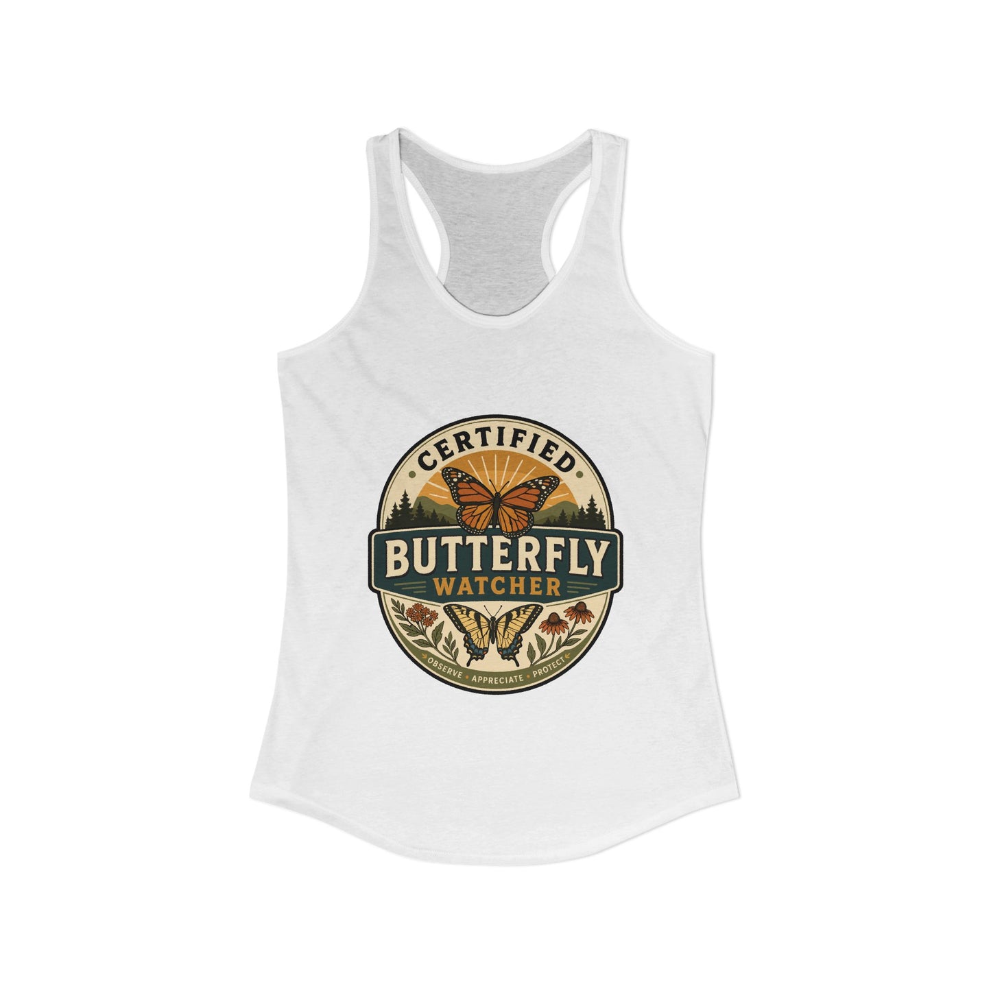 Certified Butterfly Watcher - Women's Racerback Tank