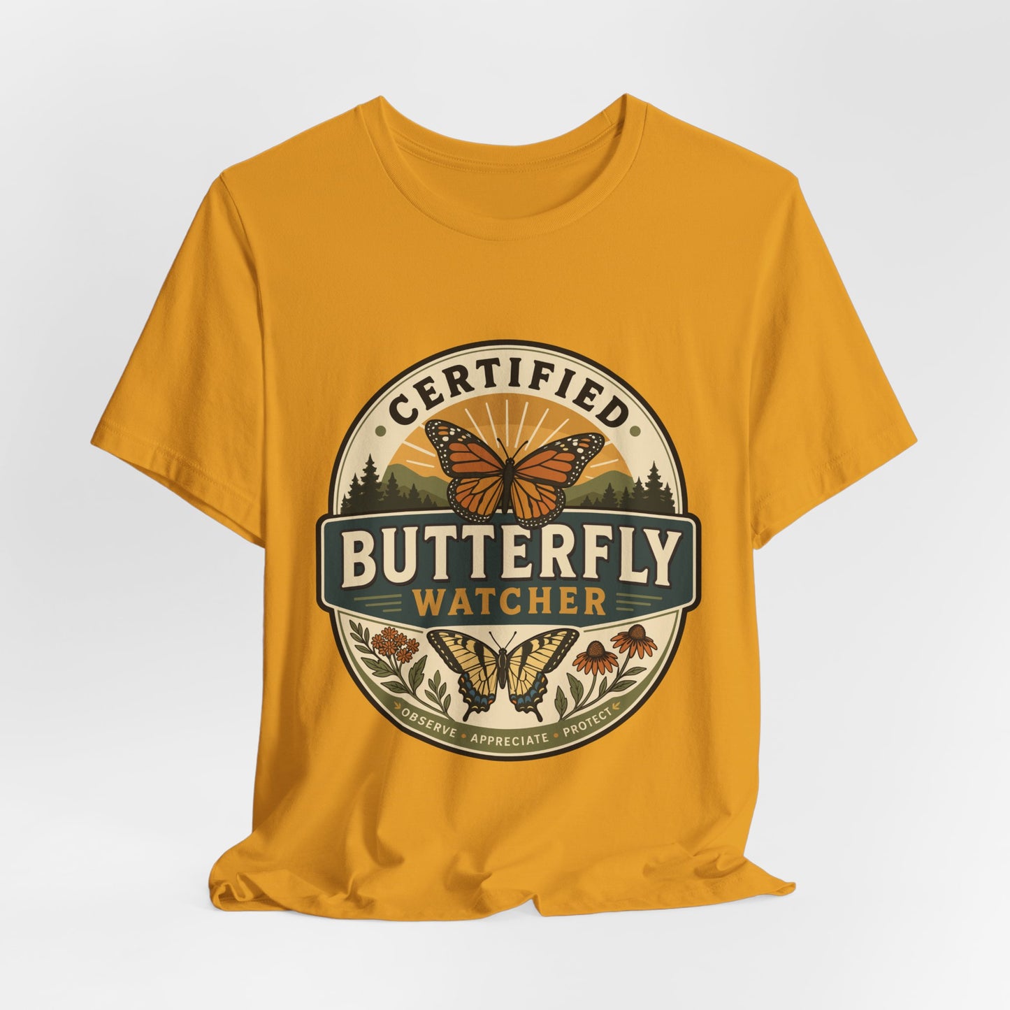 Certified Butterfly Watcher T-Shirt — Butterfly Watching Graphic Tee