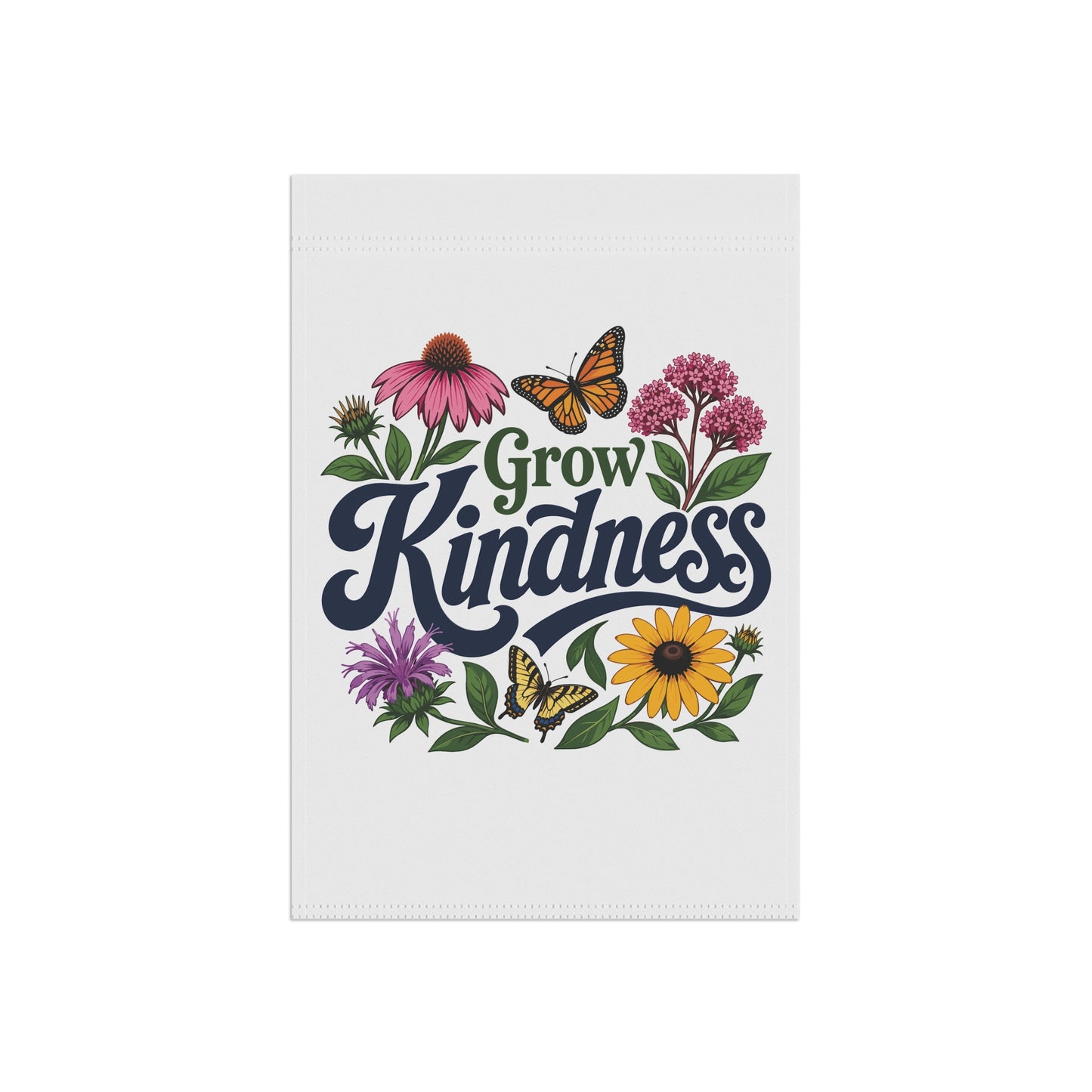 Grow Kindness Floral Decorative Yard & House Banner