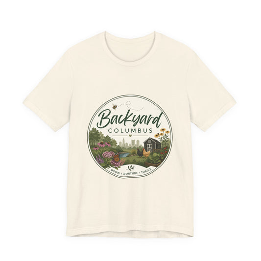 Backyard Columbus T‑Shirt — Scenic Garden City Skyline Tee
