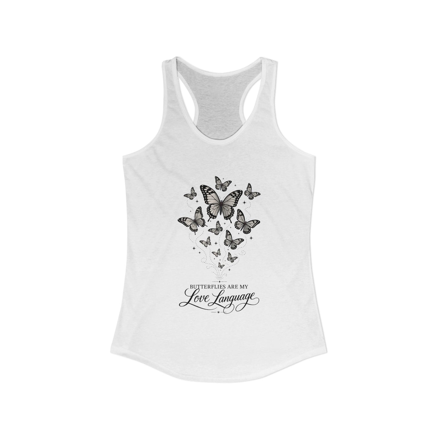 Butterflies are My Love Language Women's Racerback Tank