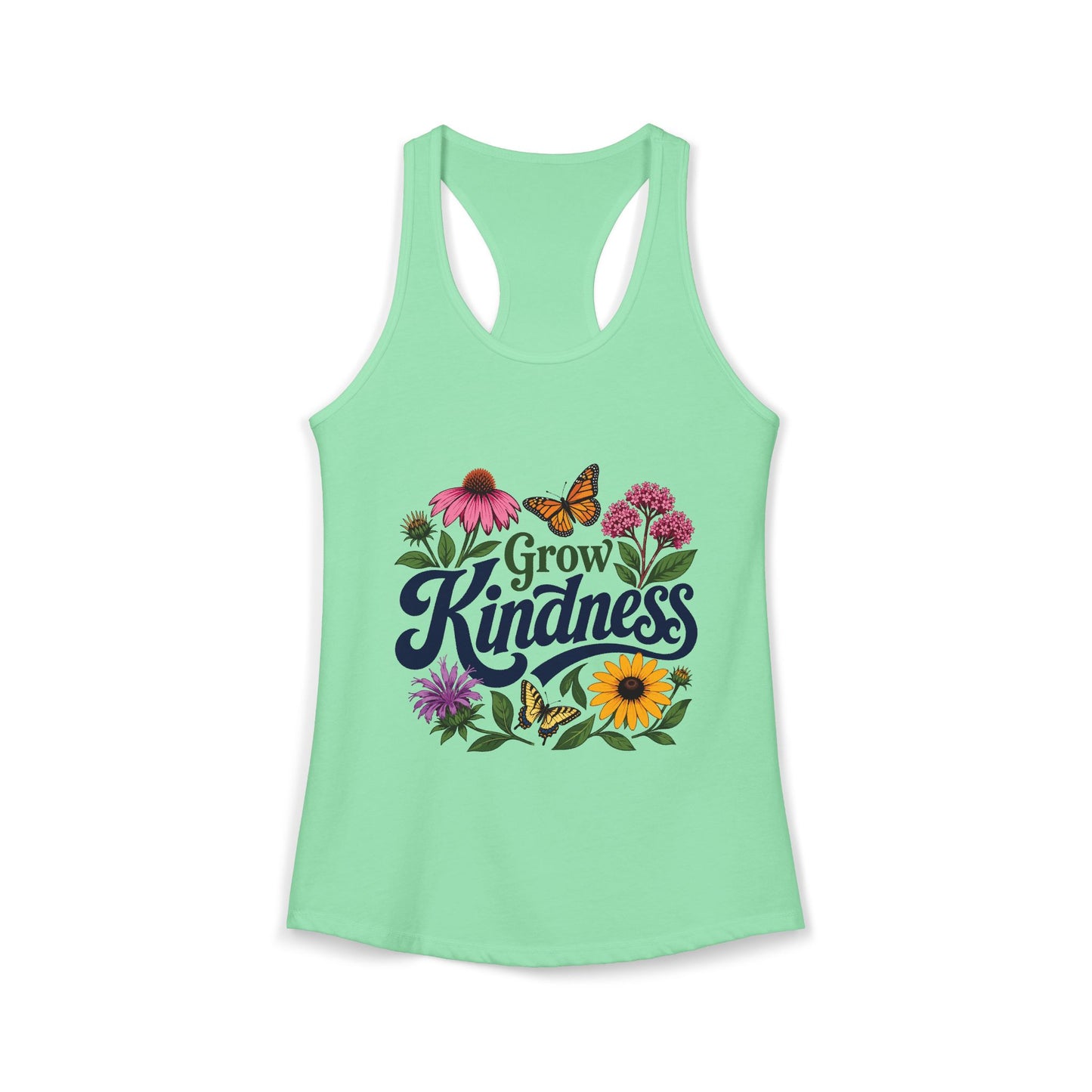 Grow Kindness Floral - Women's Racerback Tank