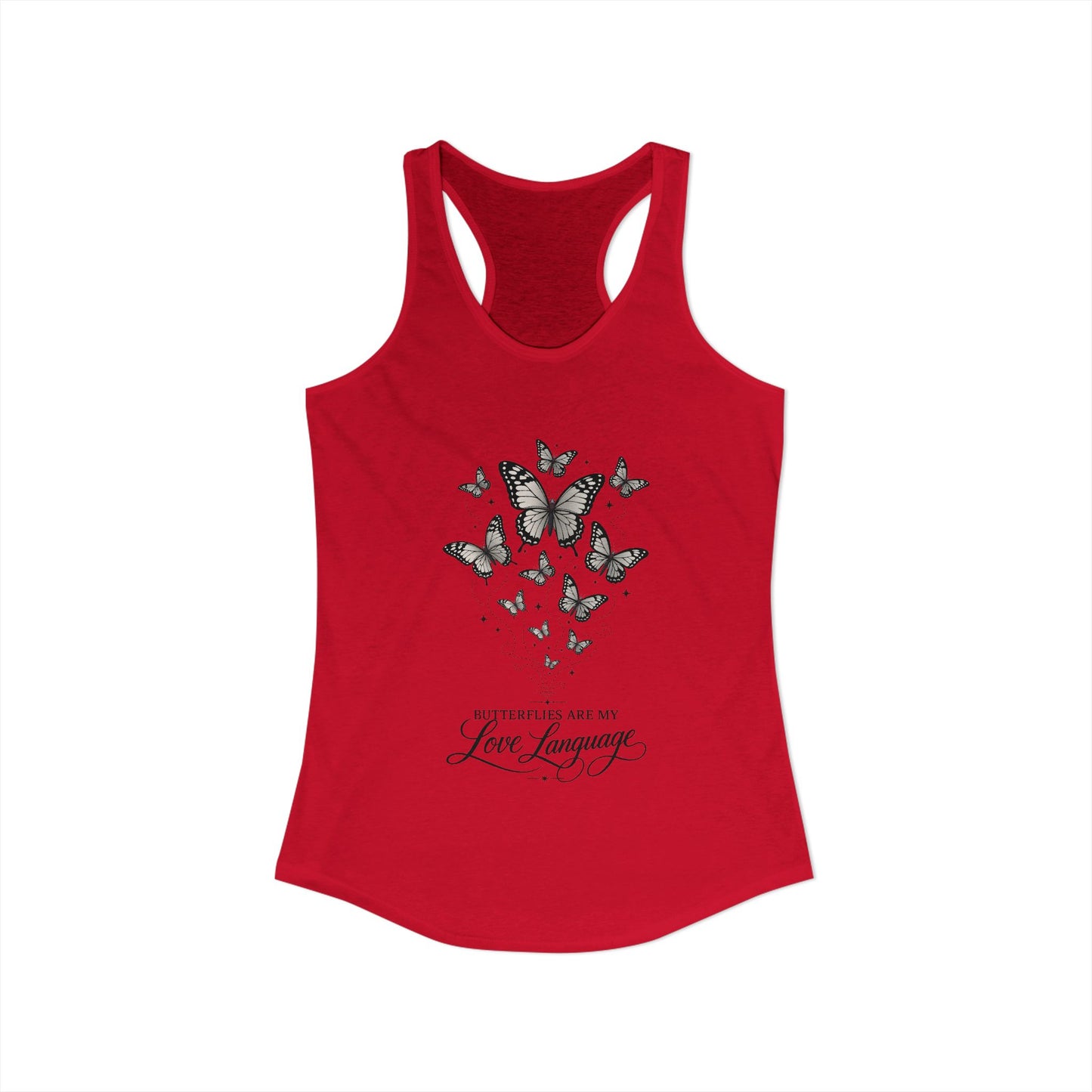 Butterflies are My Love Language Women's Racerback Tank