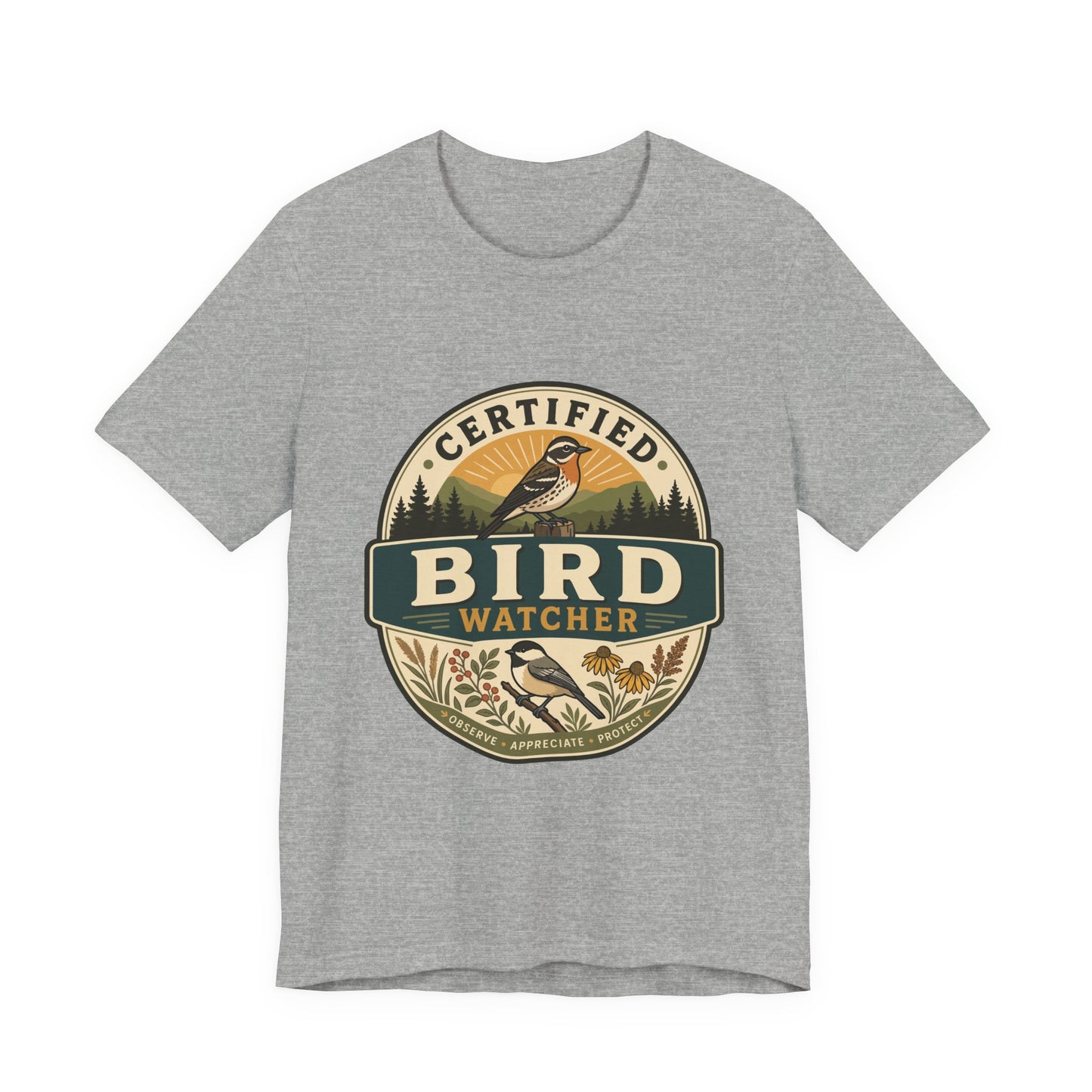 Certified Bird Watcher T-Shirt — Vintage Nature Birding Tee