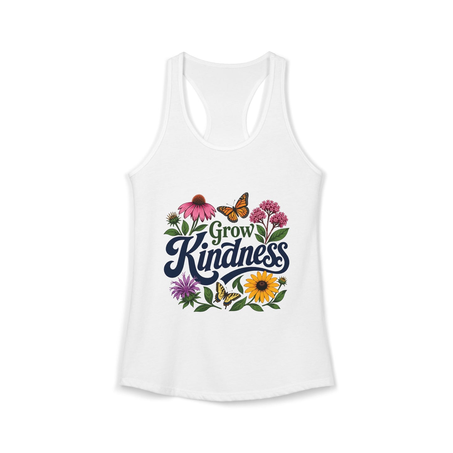 Grow Kindness Floral - Women's Racerback Tank