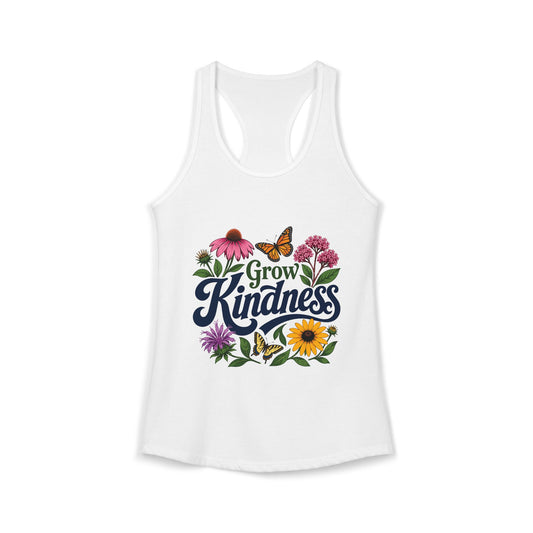 Grow Kindness Floral - Women's Racerback Tank
