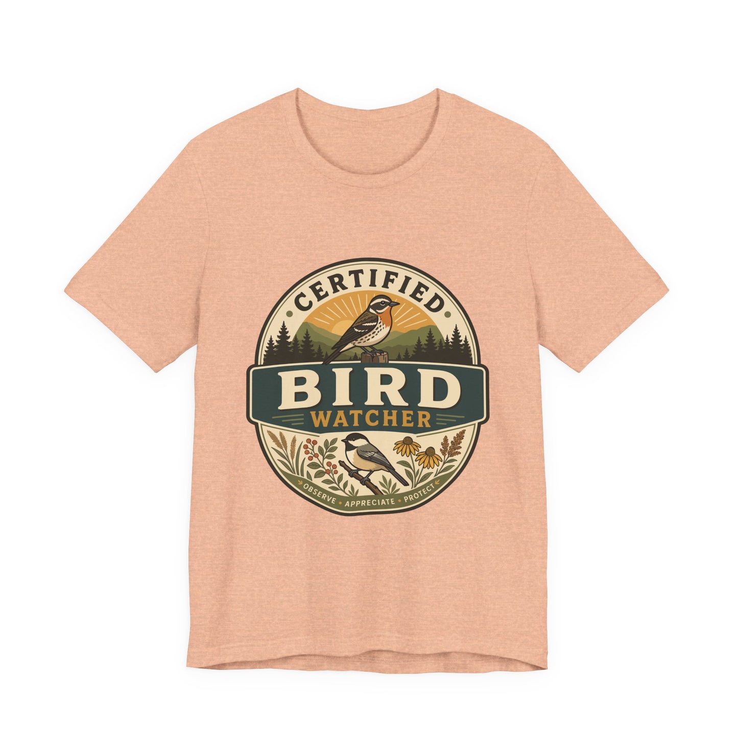Certified Bird Watcher T-Shirt — Vintage Nature Birding Tee