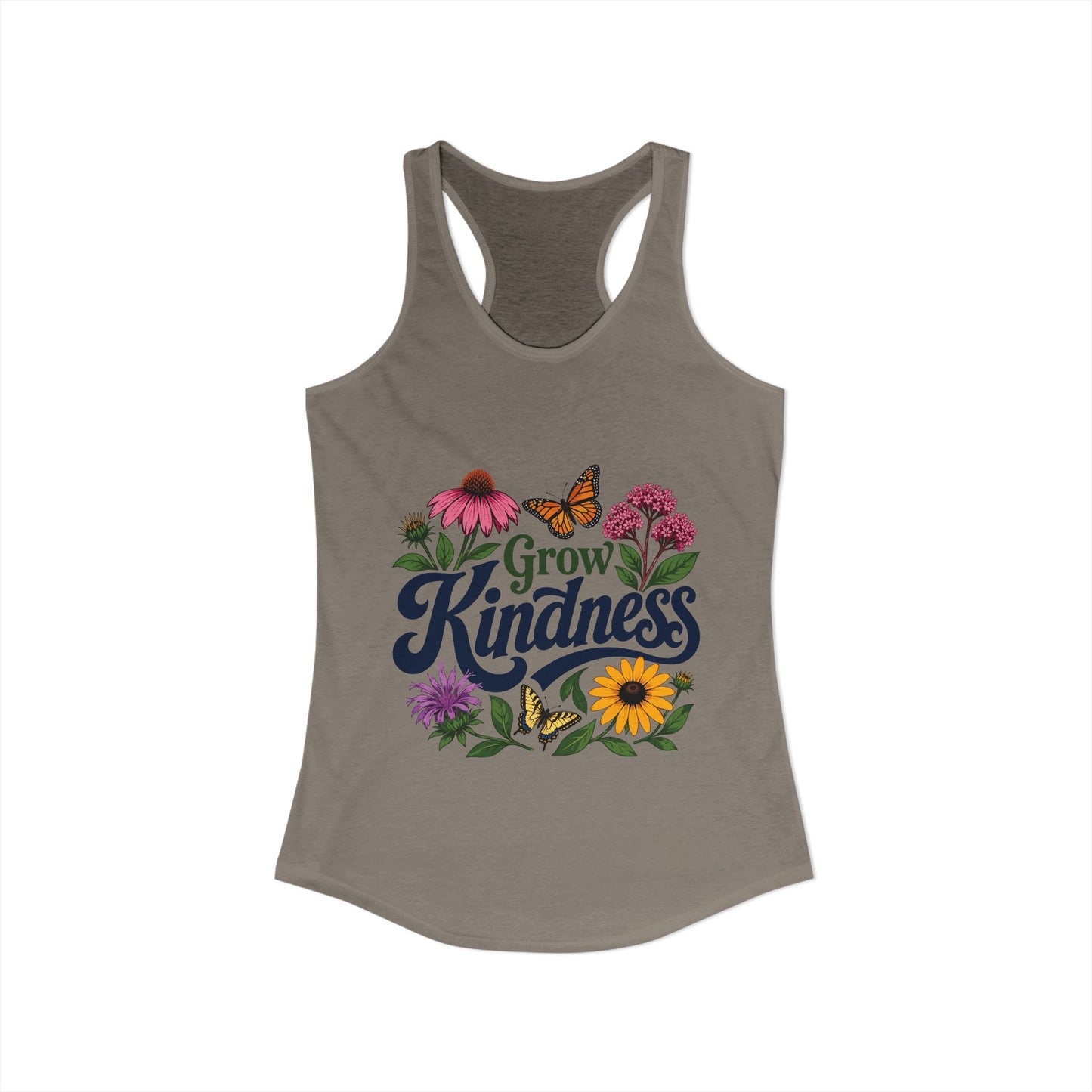 Grow Kindness Floral - Women's Racerback Tank