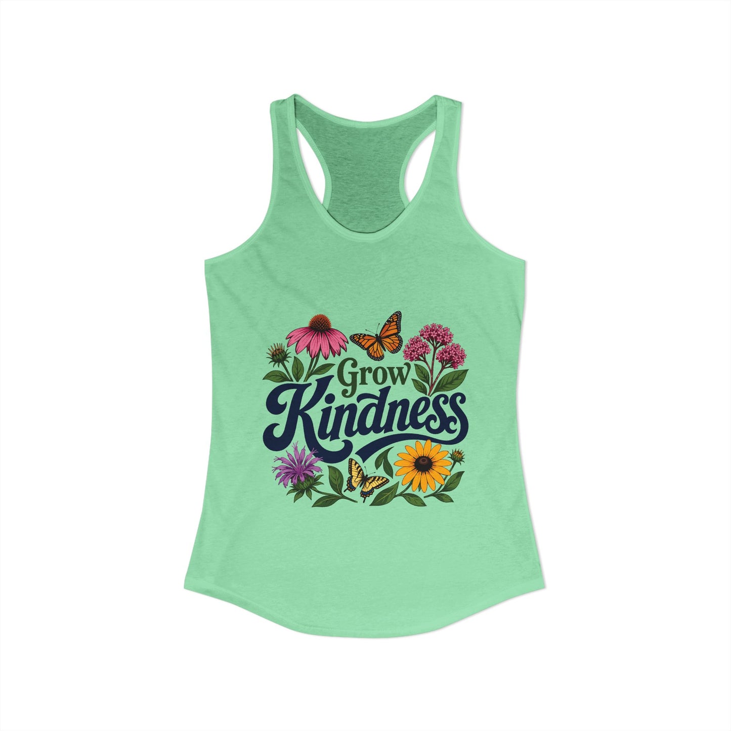 Grow Kindness Floral - Women's Racerback Tank