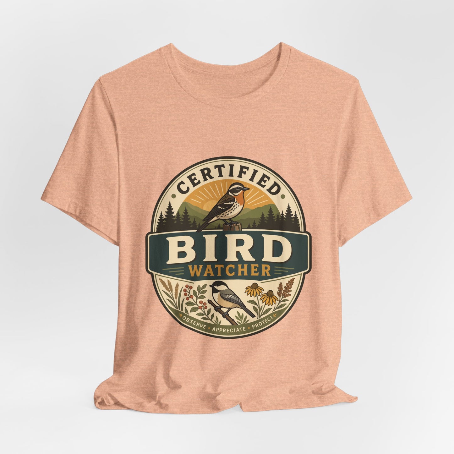 Certified Bird Watcher T-Shirt — Vintage Nature Birding Tee