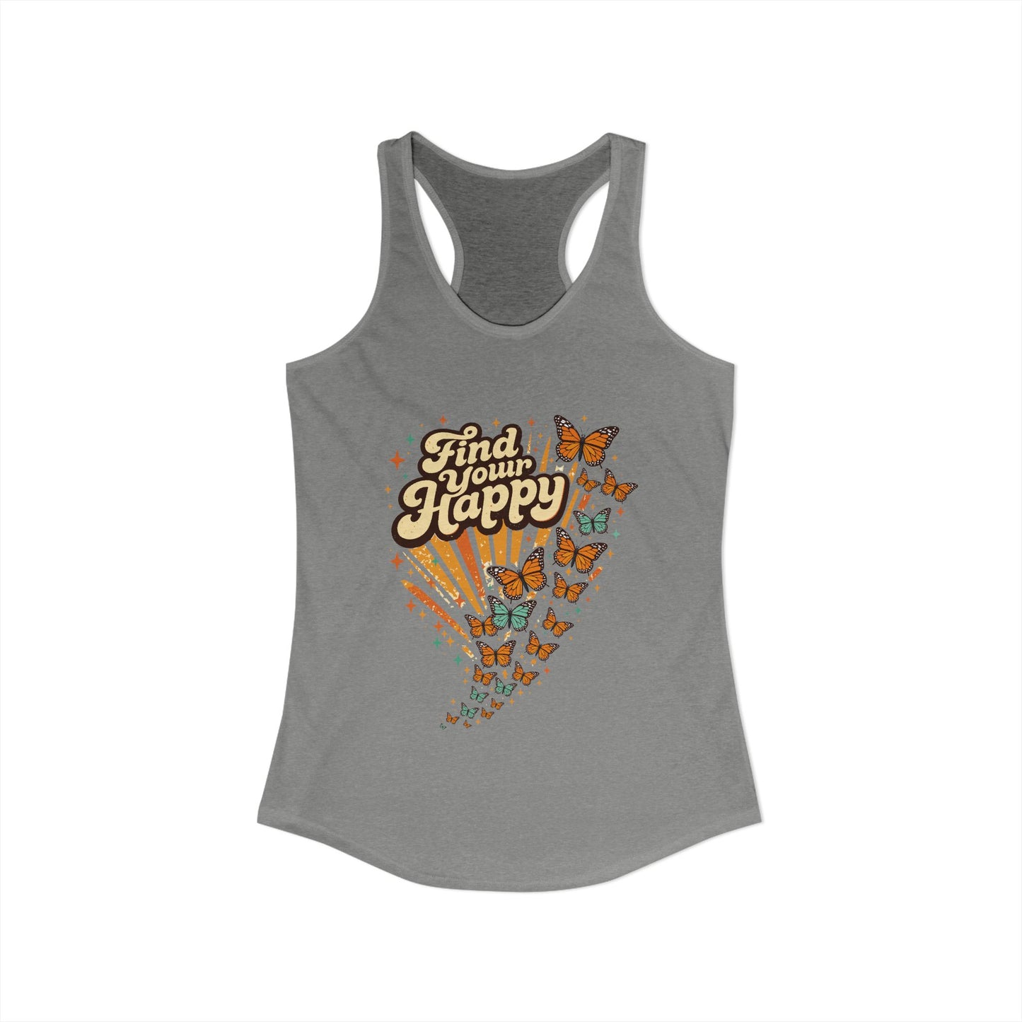 Find Your Happy - Retro Women's Racerback Tank