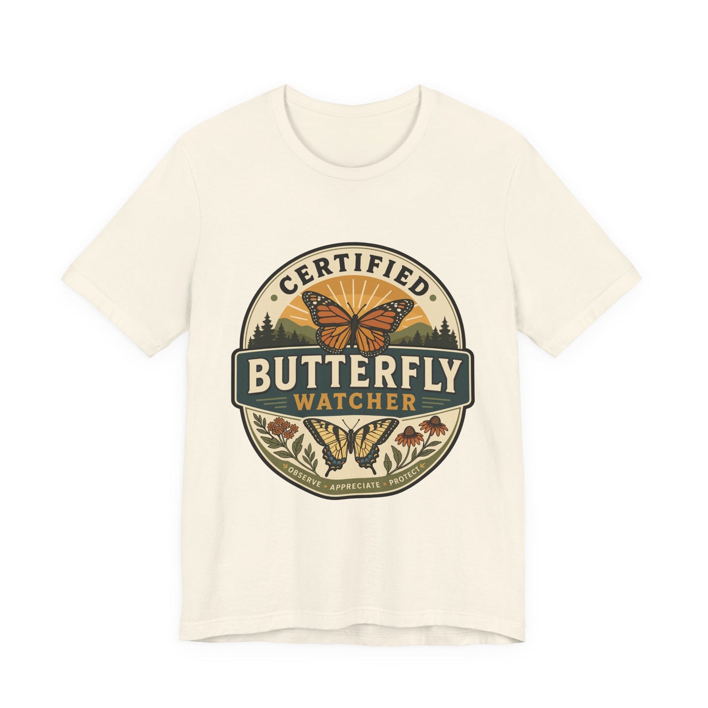 Certified Butterfly Watcher T-Shirt — Butterfly Watching Graphic Tee