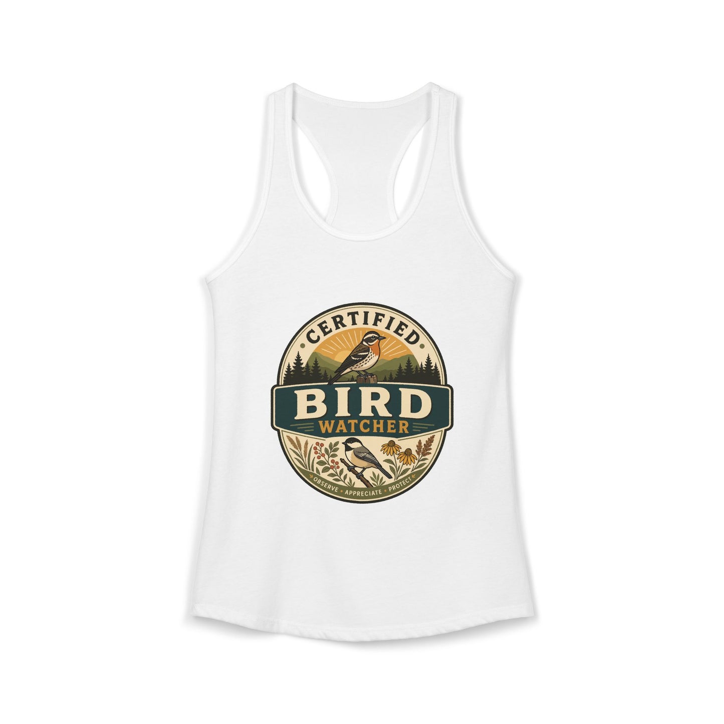 Certified Bird Watcher - Women's Racerback Tank