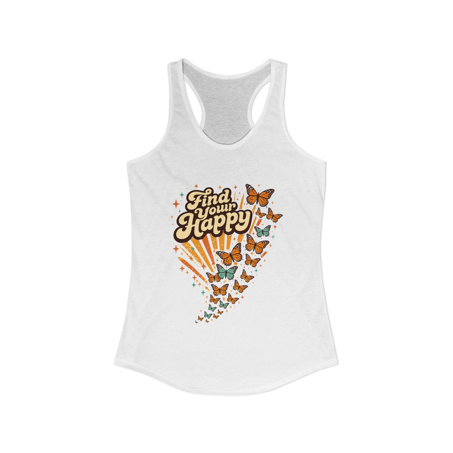 Find Your Happy - Retro Women's Racerback Tank