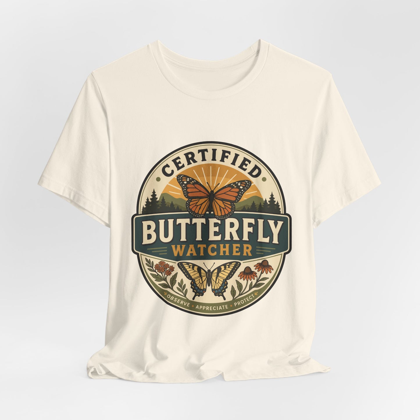 Certified Butterfly Watcher T-Shirt — Butterfly Watching Graphic Tee