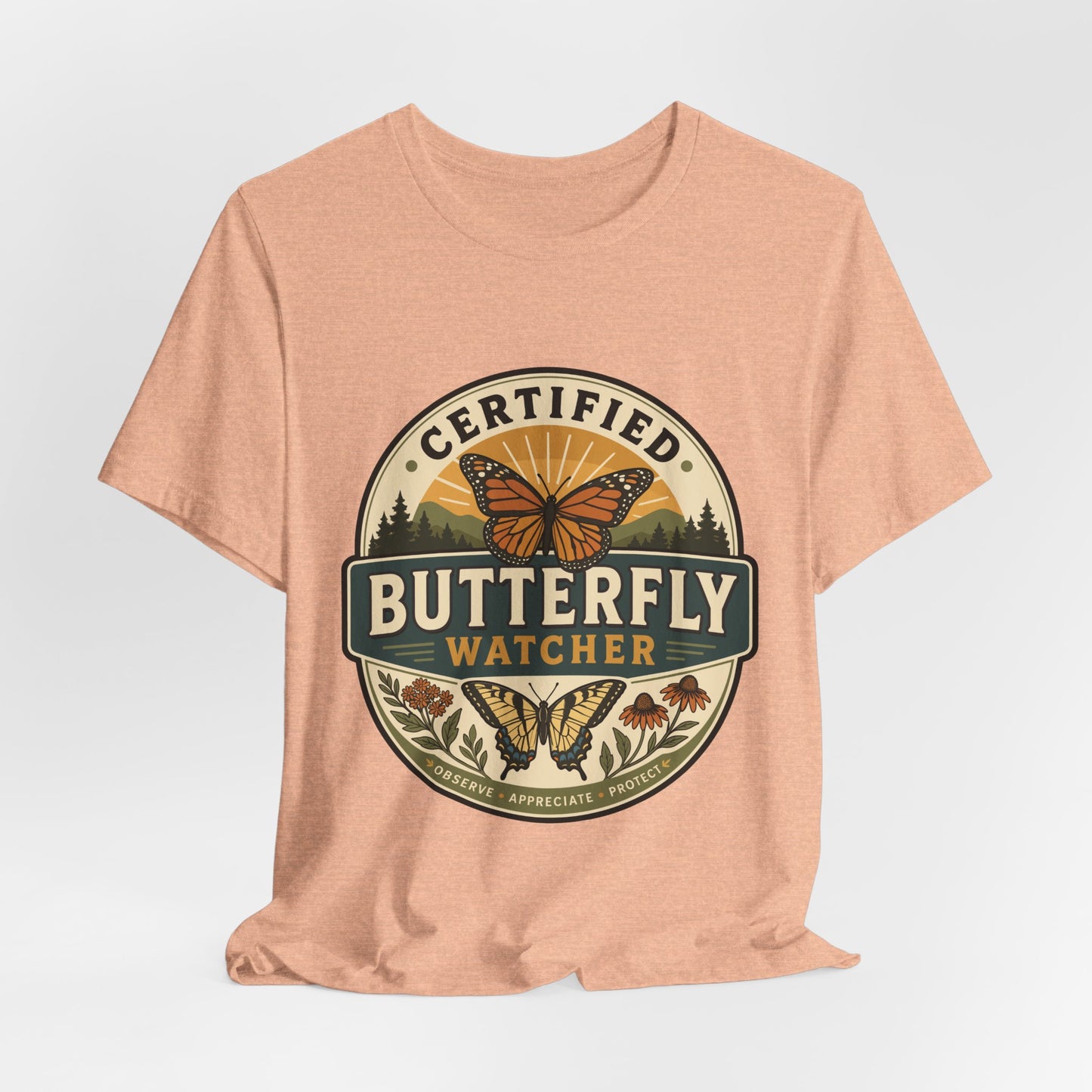 Certified Butterfly Watcher T-Shirt — Butterfly Watching Graphic Tee