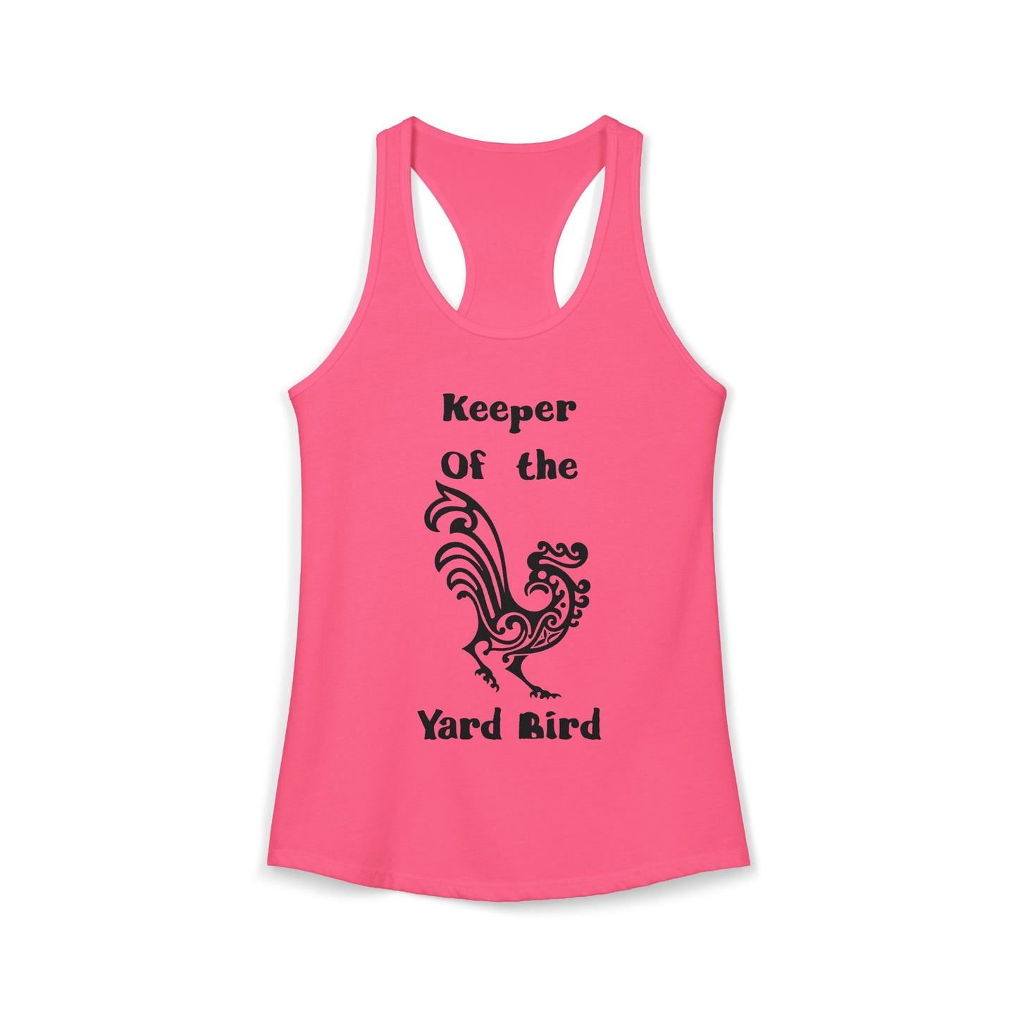 Keeper of the Yard Bird Rustic Women's Racerback Tank